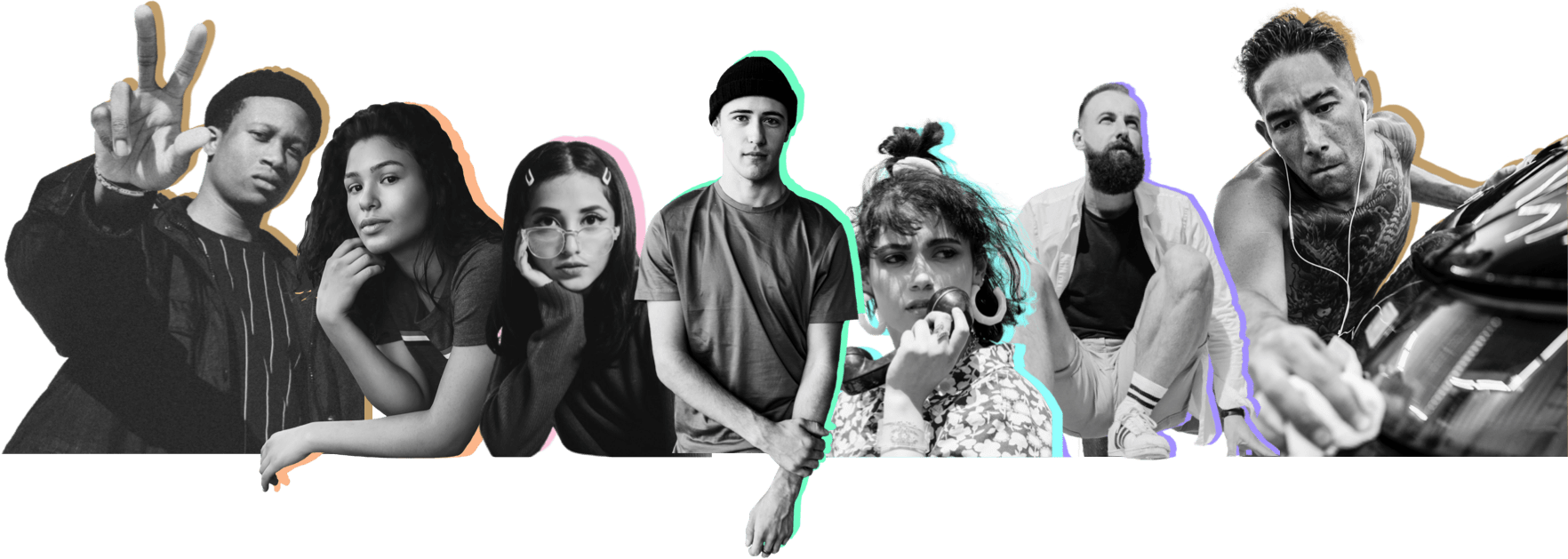 Portrait of nine people performing different jobs