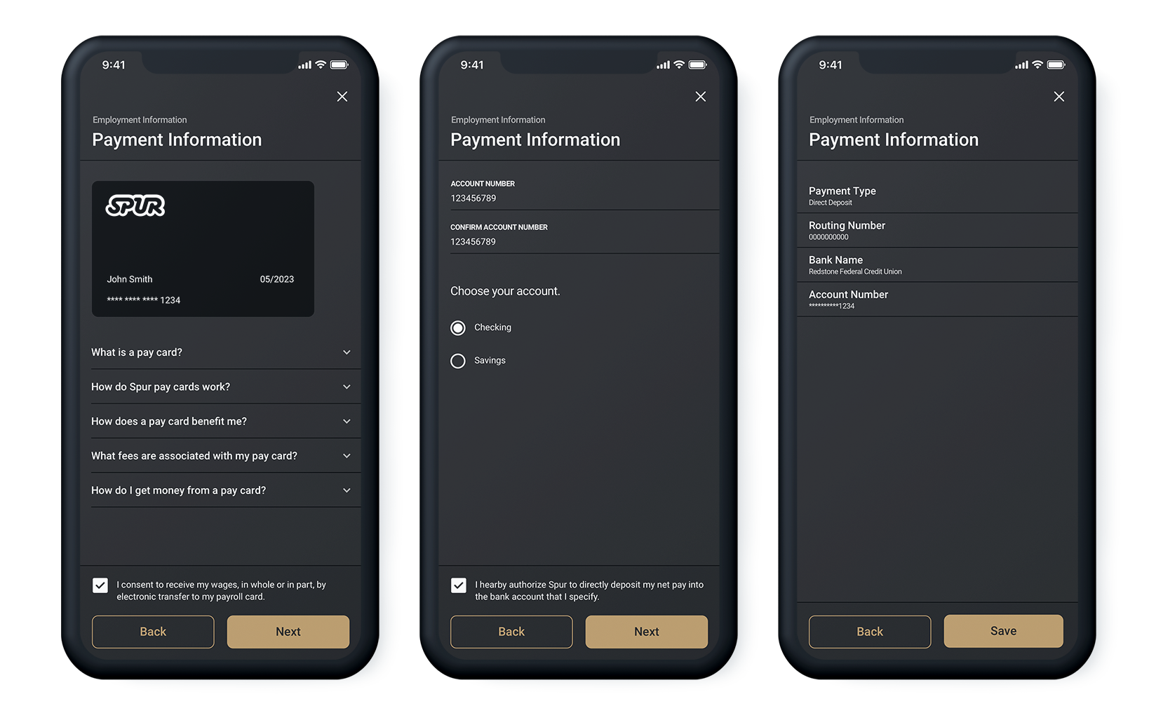 Spur mobile app payment preferences for workers